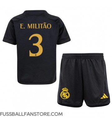 Real Madrid Eder Militao #3 Replik 3rd trikot Kinder 2023-24 Kurzarm (+ Kurze Hosen)